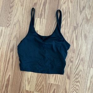 Black Sleeveless Crop Top